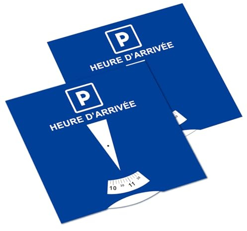 kinoco Lot de 2 Disque Bleu de Stationnement Horodateur Europeen Stationnement - Accessoires Auto