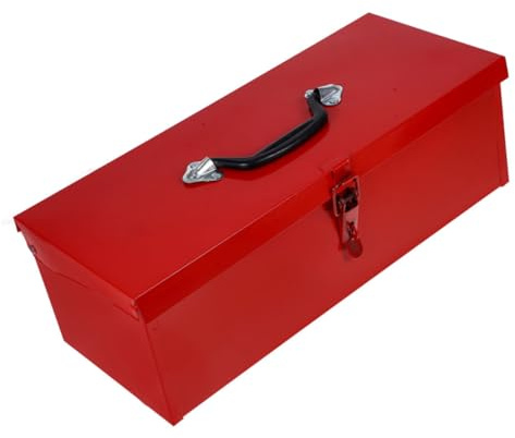 Vaguelly Metal Toolbox Portable Storage Case for Home Garage Rv Truck