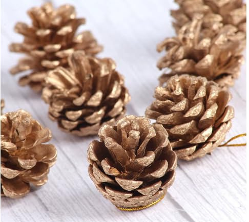 TenaLucy 36 Pièces Pomme de Pin, 3-4cm Pomme de Pin Decorative, Décoration de Cônes pour Deco Table Noel pour Maison Festive Bricolage Mariages Arbre de Noël Decoration Automne Hiver