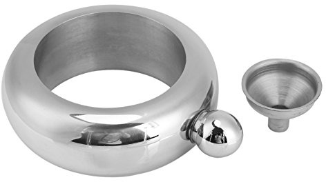 Tyenaza Armreif Armband -Form -Hüftflasche, Edelstahl Fläschchen Weinflasche Whisky Getränke Trichter für jede soziale Veranstaltung