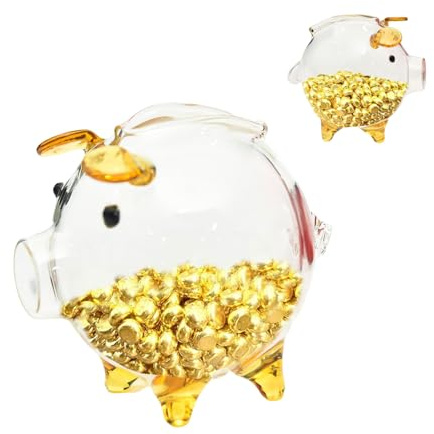 Salvadanaio a forma di maiale, salvadanaio | Mini adorabile salvadanaio trasparente per coltivare concetti di gestione finanziaria per bambini ragazzi ragazze