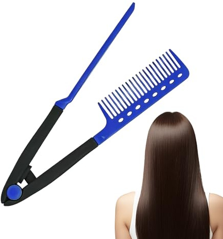 Pettine per capelli lisci | Piastra per capelli a forma di V per la | separazione delle ciocche,Pettine per acconciature in stile ferro lisciante - Per casa, viaggi, vacanze, hotel