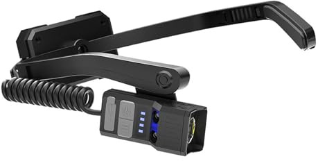 LLINthy Linterna frontal LED de carga, diseño desmontable, control de movimiento, batería de 1200 mAh para pesca, senderismo, luz con sensor de movimiento montado en el oído