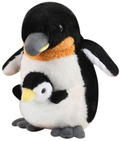 Xiyocadt 2in1 Pinguin Plüsch Spielzeug Set,Niedlicheich Pinguin Koala Plüschtier mit 1 Baby im Bauch,Weiches Kuscheliges Kuscheltier,Plüsch Kissen Puppe,für Kinder Mädchen Jungen (Pinguin)