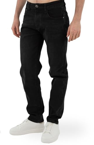 TONY BACKER - Jeans Homme Regular Fit Élastique Pantalon Denim Confortable à la Taille, Coupe Classique, Jeans Élastique Homme, Look Décontracté