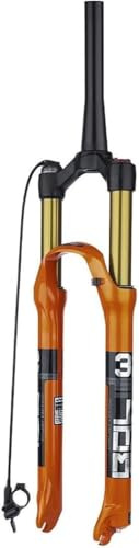 CUCKQUIC Fourche Suspendue pour VTT 26/27,5/29 Pouces | Alliage de magnésium léger 1-1/8 | Suspension à gaz | Réglage du débattement RL (L0) | Débattement de 100 mm D,26in