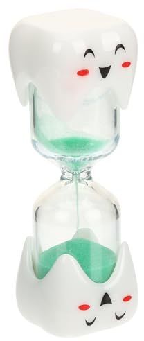 jojofuny Sablier Minuteur pour Brosse à Dents Garçon et Filles, Sablier Décoratif Créatif en Plastique Vert Clair 4,6 X 13,5 Cm, Minuterie Ludique pour Brossage des Dents, Présent Original