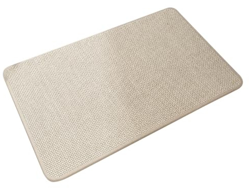 Novocloud Alfombra de Baño Antideslizante y Lavable Felpudo Entrada Casa Tapete de Baño Absorbente Antideslizante Alfombra de Ducha con Base de Goma para Baño, Ducha, Bañera (40 x 60 cm, Beige)