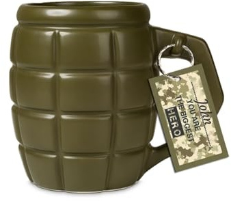 XXL handgranate kaffemugg med ca 700 ml olivgrön volym – XXL granat mugg kaffemugg