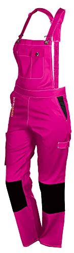 Fashion Sécurité 82660102 Pep's Dungarees, Pink / Black, Size XS - 34