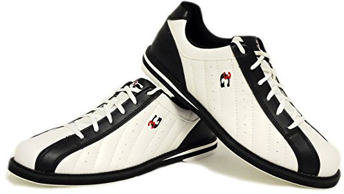 3G Kicks Scarpe da bowling, unisex, per destrimani e mancini, disponibili in 4 colori, misura 36 - 48, nero, 40.5