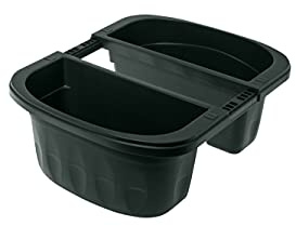bama 30231 Doppelter Balkonkasten mit Wasserreservoir, grün, 40 x 19,8 x 18,5 cm