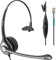 Wantek Auriculares Teléfono Fijo RJ9 Mono, Micrófono con Cancelación de Ruido, Cascos con Control de Volumen para ShoreTel Plantronics Polycom Zultys NEC Nortel Norstar Meridian(F600S2)