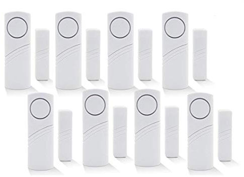 Wireless Home Security Alarm System DIY Kit - Magnetic Sensor - Guardian Protector - Window Glass Vibration Security Burglar Alarm for Homes, Cars, Sheds, Caravans, Motorhomes - Price Xes (Set of 8)