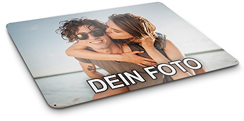 PhotoFancy® - Blechschild mit Foto Bedrucken Lassen - Retro-Blechposter mit eigenem Bild Personalisieren (30 x 20 cm)