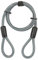 Yale Câble Antivol Longueur 1,2m en Spirale à 2 Boucles en acier tressé pour Vélo et VTT - YC1/10/120/1 - Idéal en complément d'antivols U et de cadenas - Longueur 1,2 mètres, Ø 10mm - Noir et Gris