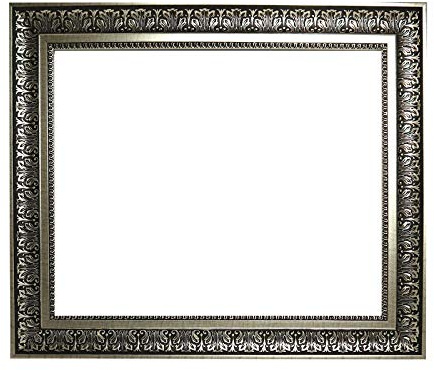 Neumann Bilderrahmen Cadre Baroque en Argent décoré, 675 ARG, Cadre Vide, 60x80 cm