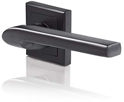 Yale Türgriff eckig 7 schwarz - Modell Siena - Euro-Zylinderdurchlass