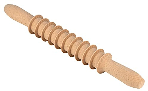 Beech Wood 14mm Pappardelle Pasta Cutter Noodle Lattice Roller Docker Dough Cutter Wooden Rolling Pin Spaghetti Pasta Maker Beechwood Noodle Cutter Rolling Pin Kitchen Cooking Tools