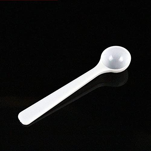 ZHONGJIUYUAN 100 cucharas medidoras de plástico para café, proteína, leche en polvo, cuchara, herramientas de cocina (1 g)