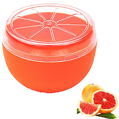 Orange Storage Containers, Reusable Grapefruit Keeper for Refrigerator, Individual Orange Saver Holder Organizer for Fridge to Keep Orange Fresh