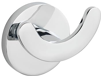 WENKO Wandhaken Mod. UV-Loc Isera Doppelhaken Klebehaken für Badezimmer ohne Bohren selbstklebend rostfrei UV-Loc System aus hochwertigem Zinkdruckguss glänzend Chrom 6 x 5 x 4 cm Bad-Accessoires