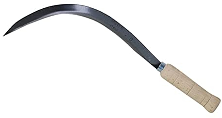 La zappa Falciola dentata per cereali Sorrento in acciaio forgiato a mano Made in Italy (N.7 25 cm x 2.2 cm)