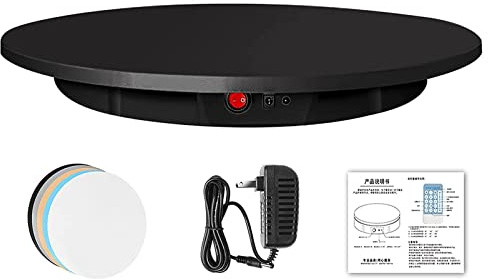 Elektrischer Plattenteller, 360 -Grad -Rotationsplatte für Fotografie, automatische rotierende Plattform -Displayständer für Schmuckausstellungen, Hochzeitstorte -Display, Shop Display ,Black-60cm