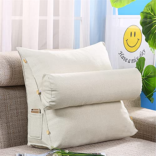 LuminescentDream Nordic Triangle Keilkissen mit Nackenstütze,Keilkissen-Rückenstütze für Schlafsofa Bürostuhlauflage Lesekissen,Lesekissen,Sofa-Stuhl-Rückenlehne