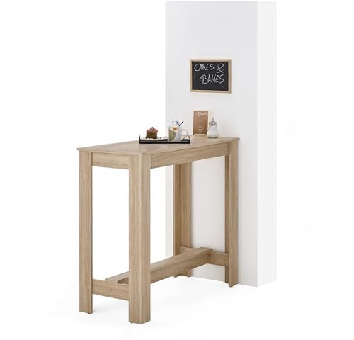 MODESTO Tavolo da bar in rovere Sonoma – Moderno tavolo alto per cucina e sala da pranzo – 115 x 103 x 50 cm (L x A x P)