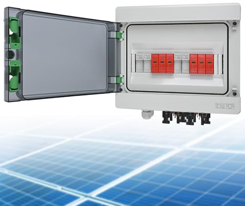 SROCHN Überspannungsschutz PV DC 1000V Blitzschutz IP65 Wasserdicht 2 Strings 12 Module Solar PV Anschlusskasten