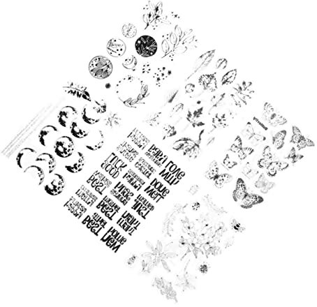 BEBEMOKO 6blätter Vintage Silikonstempel Mit Pflanzen Und Blumenmotiven Für Scrapbooking Handgemachte Karten Und Kreative Dekorationen Transparent Und Vielseitig Verwendbar