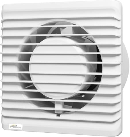 SERVICEWEBSHOP | Aspiratore da bagno 8 W Ø 100 mm - Ventilatore da Bagno e Toilette per Combattere Muffa e Umidità - Con Sensore di Umidità e Timer - Diametro da 100mm (Ø 100 MM)