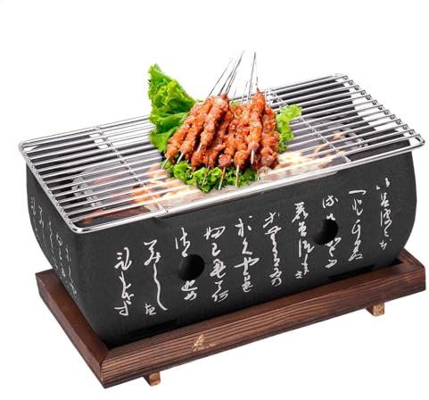 Charcoal Chrome Cooking Grill - Grill BBQ portatile, fumatore esterno | Stazione di cucina del patio sulla griglia a carbone autoportante, fornello compatibile all'aperto per il campeggio fumatori gr