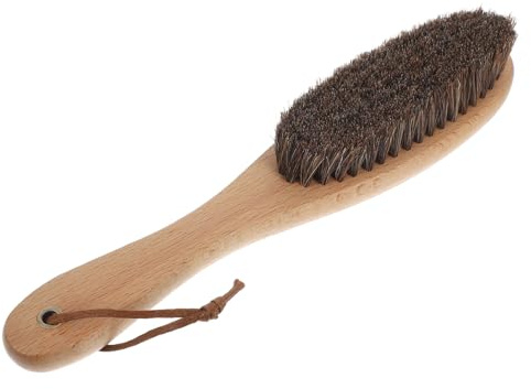 FONDOTIN Hochwertige Pferdebürste Mit Holzgriff Sanfte Pferdepflegebürste Aus Pferdehaar Für Effektive Reinigung Und Hautpflege Ergonomisches Design Für Optimale Handhabung