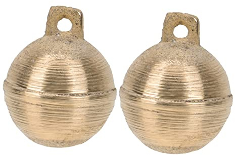 YARNOW 2stücke Messing Haustierglocke Hundeglocke Schafglocke Ornament Glocke Anhänger Für Hunde Kühe Schafe Rinder Haustier Halsband Dekorativ Farbecht Robust Leichtes Design