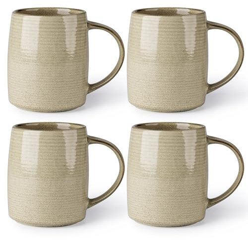 GBHOME Large Coffee Mugs Set of 4, 18oz (500ml) Handmade Ceramic Mugs with Gradient Colours – Ideal for Lattes, Tea, Beer & Hot Chocolate | Dishwasher & Microwave Safe