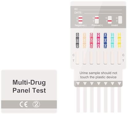 1 SAFECARE 7in1 Drogentest Schnelltest - Multidrogentest | Urin Teststreifen, Selbsttest für zu Hause | Amphetaminen, Kokain, Ecstasy, Methadon, Opiaten, Cannabis THC, Benzodiazepin Test