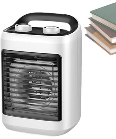 Ventilador de aire acondicionado, ventilador de aire acondicionado portátil, recargable, modos ajustables, humidificador silencioso, dispositivos geniales, enfriador de habitación, pequeño para viajes