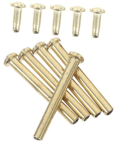 SHINEOFI Kit D'accessoires Pour Éventail Pliant 5 Pièces Plaqué Métal Doré 3 Mm 25 Mm Rivets Et Écrous De Remplacement Pour Réparation Ventilateur Traditionnel Artisanat Quotidien