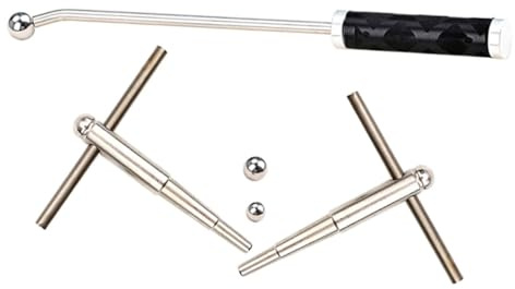 BESTonZON Trompetenwerkzeug Einfach zu Bedienen aus Metall und Holz Satz und Schwarzem Griff Formstabil Justierung für Reparatur von Trompete und Posaune