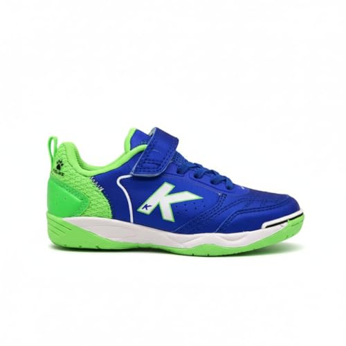 KELME Zapatillas De Fútbol Sala De Niño Goleiro Elastic Indoor Azul-Verde Talla 26