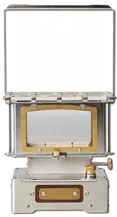 Réchaud de Camping Miniature Voir Réchaud Haute Transparence S Rétro Thé Cuisson Camping Maison Petit Chauffa Lampes À Pétrole Chauffage kérosène en Plein Air(Silver With Bag)
