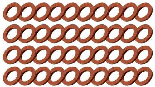 MoSundi 40 Stück Gartenschlauch-Unterlegscheiben, strapazierfähig, 0,9 cm, thermoplastisches Gummi, O-Ringe für Leckreparaturdichtungen, Rot