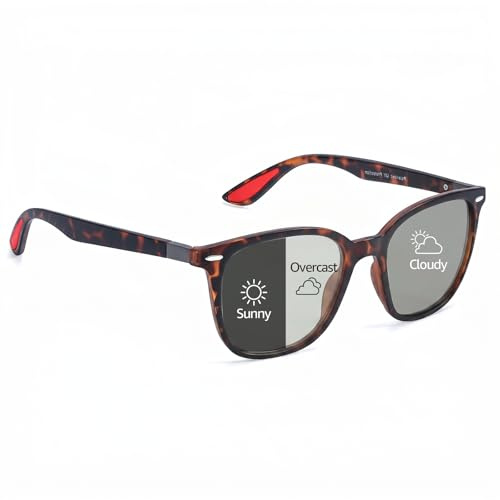 SIPHEW Selbsttönend Polarisiert Sonnenbrille Damen Photochrome UV400 | Quadratische, Leichtes Gestel, für Autofahren Outdoor, Sonnenbrillen für Frauen