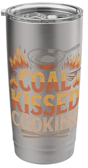 Kitchen Briquette Humor cast iron camp cooking Stainless Steel Insulated Tumbler
