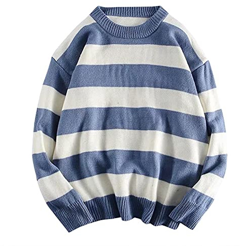 Ledig, stickad kappa med rund hals, långa ärmar, varm tröja, mjuk ribbstickad för svala dagar, mångsidig, kombinerbar sweatshirt, jacka