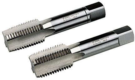 V-Coil STI Gewindebohrer Set 2-teilig | HSS-G Handgewindebohrer Satz | Schneiden von Aufnahmegewinden für Gewindeeinsätze | UNF | STI-UNF 1.3/8 | Steigung P 12 tpi