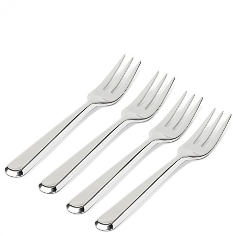 Alessi BG02/34S4 Amici Set bestehend aus 4 Antipasti Gabeln, Edelstahl 18/10