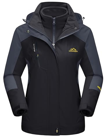 Winter Jackets and Coats for Women - 3 In 1 Waterproof Ski, Snowboard, Snow, and Rain Jacket